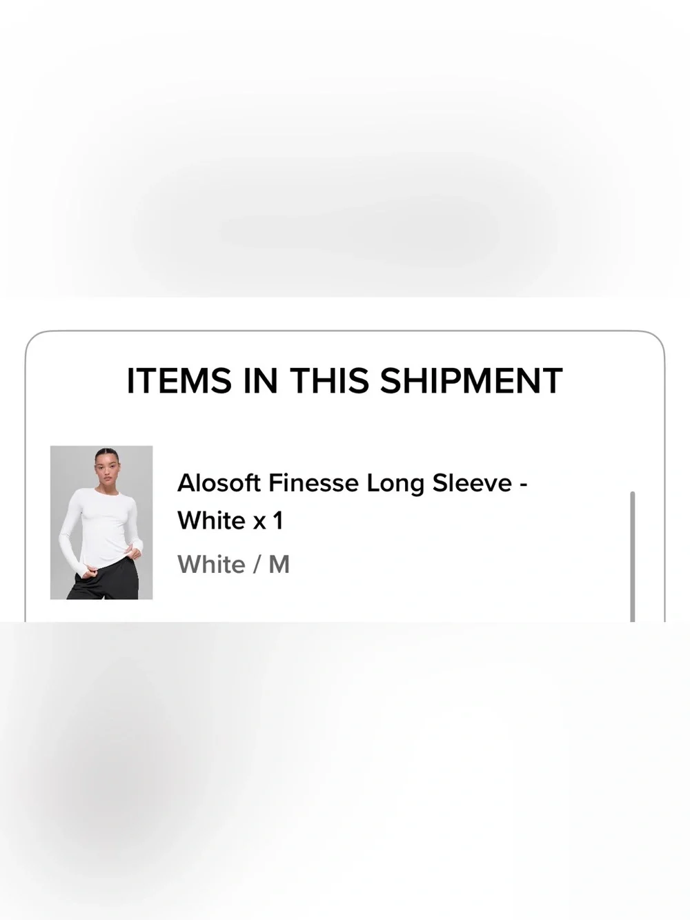 Alosoft finesse medium Everyday White Long Sleeve Top - Picture 2 of 7